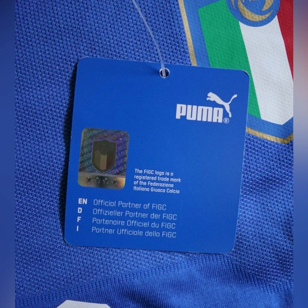 NWT Puma Italy EvoKNIT Men’s Home Soccer Jersey 2018-2019 (Size S) - Picture 8 of 8